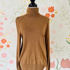 J. Crew Camel Turtleneck Sweater - wool mix size Large